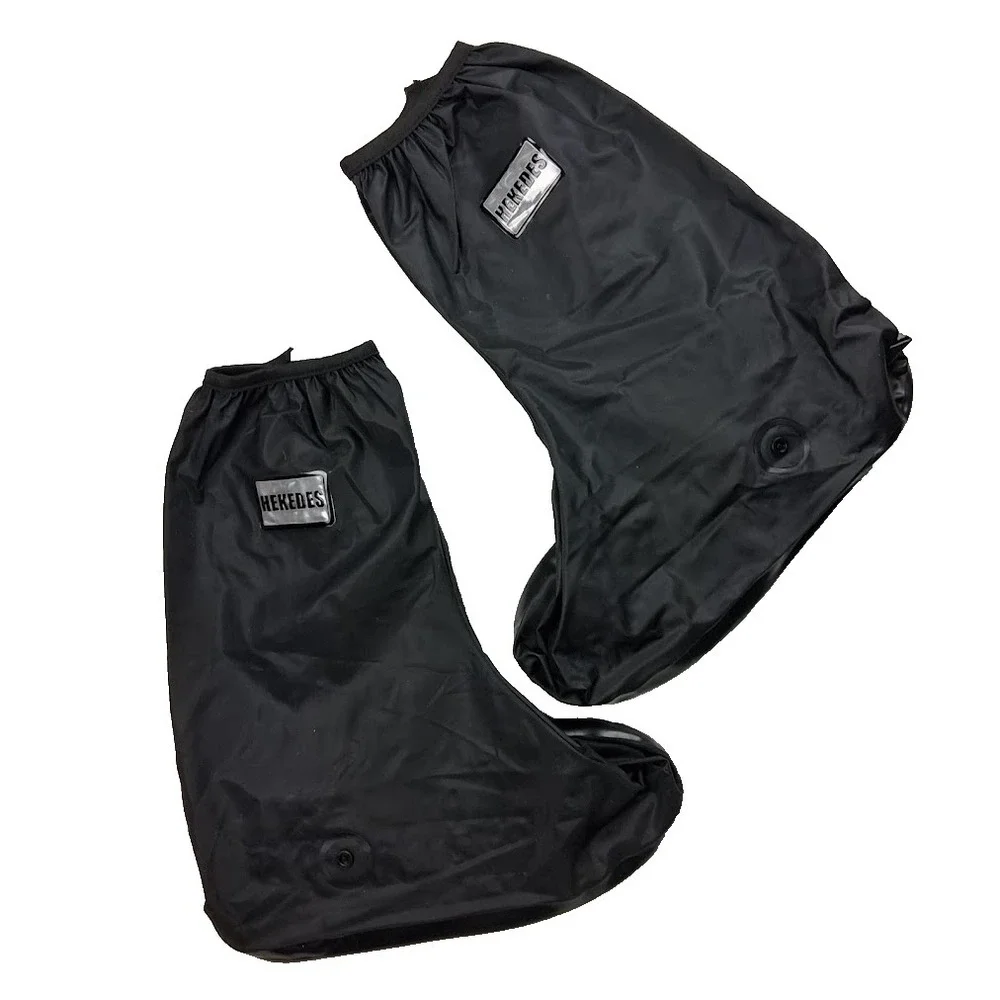 HEKEDES Waterproof Shoe Cover Sz XL Reusable Foldable Rain‎ Boot Black Adult NEW